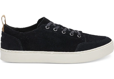 Toms Black Shaggy Suede Men's Landen Trainers Shoes