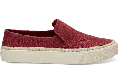 Toms Henna Red Heritage Canvas Women's Sunset Slip-ons Shoes