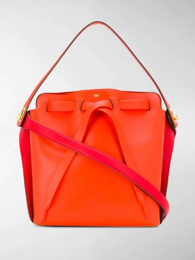 Anya Hindmarch Drawstring Tote Bag In Red