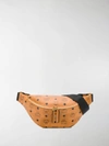 Mcm Fursten Visetos Medium Belt Bag In Cognac Coated Canvas In Neutrals
