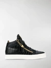 GIUSEPPE ZANOTTI CROCODILE EMBOSSED KRISS SNEAKERS,RU7000904812697984