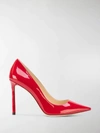 Jimmy Choo Romy 100 Patent-leather Pumps In Red