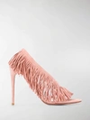 AQUAZZURA WILD FRINGE SANDALS,APAHIGS0SUE13890243