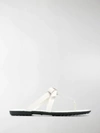Tod's Leather Thong Sandals In White
