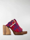 CHLOÉ TAPESTRY WAVE MULES,C19U18081613889383