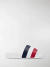 Moncler Basile Rubber Slide Sandals In White