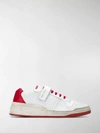 Saint Laurent Men's Travis Leather Grip-strap Sneakers In White