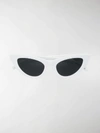 Saint Laurent Cats Eye Sunglasses In White
