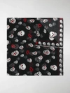 ALEXANDER MCQUEEN SKULL AND LIPS SCARF,5590643060Q13564855