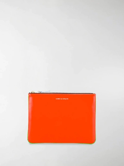 Comme Des Garçons Super Fluo拉链钱包 In Orange