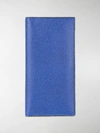 Valextra Vertical Leather Wallet In Blue
