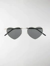 Saint Laurent Heart-shaped Sunglasses In Black