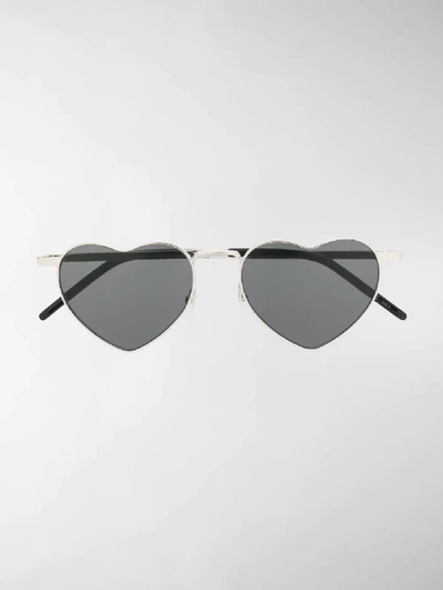 Saint Laurent Eyewear Heart Shaped Sunglasses - 黑色 In Black