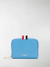 Thom Browne Zip Around Wallet In Blue