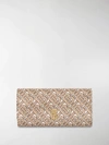 BURBERRY MONOGRAM PRINT LEATHER CONTINENTAL WALLET,801495714032567