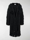 SAINT LAURENT CABLE KNIT CARDIGAN COAT,526921YA2SP12986699