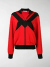 Givenchy Contrast Panel Zipped Jacket In Red