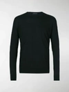 Prada Combed Wool Crewneck In Black
