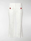 DOLCE & GABBANA EMBROIDERED FLORAL CROPPED TROUSERS,FTBCPTFJMO413555418