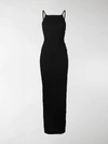 BALMAIN KNIT SIDE SLIT DRESS,RF16411J06613586946