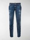 Dsquared2 Jennifer Cropped Jeans In Blue