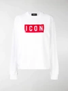Dsquared2 Printed Icon Sweatshirt In White