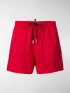 Dsquared2 Red Icon Swim Shorts In Technical Fabric In Red
