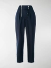 Calvin Klein 205w39nyc Cotton & Silk Sailor Pants In Blue