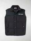 PALM ANGELS LOGO PADDED GILET,PMED006S19576001100113546556