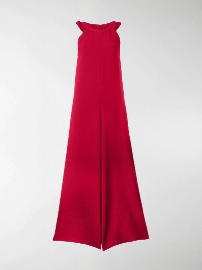 Red Valentino Wide Leg Jumpsuit In Red