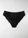 Dolce & Gabbana Lace-detail Satin Briefs In Black