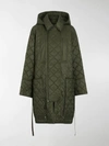 BURBERRY DIAMOND QUILTED HOODED COAT,800677013494258