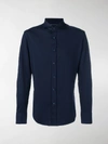 Brunello Cucinelli Buttoned Jersey Shirt In Blue