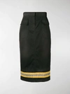 Calvin Klein 205w39nyc High-waist Reflective Stripe Midi Skirt In Black