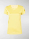 Moncler Logo Patch T-shirt In Yellow