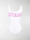 Alberta Ferretti White Saturday Swimsuit In White