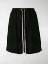 Rick Owens Zip-front Drawstring Midi Skirt In Black