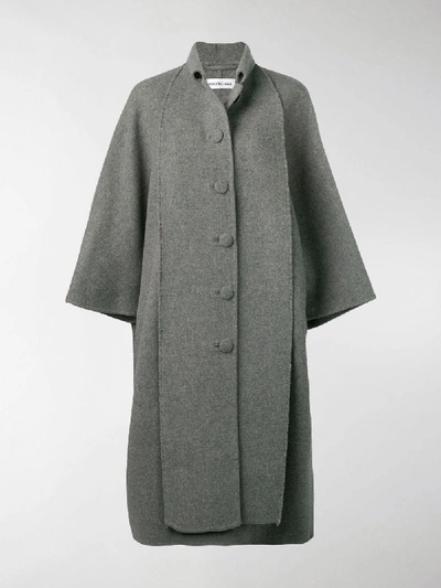 Balenciaga Cristobal Coat In Grey