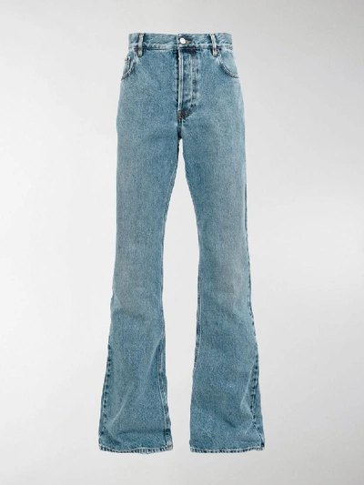 Balenciaga Straight Bootcut Jeans In Blue