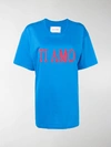 Alberta Ferretti Ti Amo Oversized Cotton Jersey T-shirt In Blue