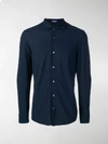 Drumohr Long-sleeve Fitted Shirt In Blue
