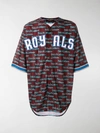 Dolce & Gabbana Gotico Logo Baseball Shirt In Brown