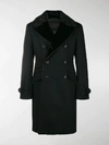 PRADA DOUBLE BREASTED WOOL COAT,UC403DS1821RJF13418071