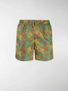 Missoni Logo Printed Swimming Trunks In Green