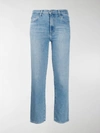 J BRAND FADED CROPPED JEANS,14054570