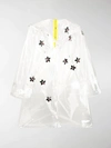 MONCLER GENIUS FLOWER-EMBELLISHED TRANSPARENT RAINCOAT,47001556858813813421