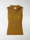 KENZO GINGHAM SLEEVELESS TOP,F952TO82791213811633