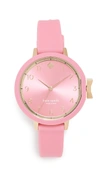KATE SPADE SILICONE WATCH, 34MM