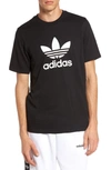 Adidas Originals Trefoil Graphic T-shirt In Black