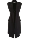 ALEXANDER MCQUEEN waistcoat WITH SCARF EFFECT,10968884